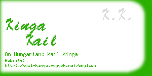 kinga kail business card